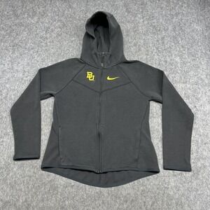 Baylor Bears Hoodie Sweatshirt‎ Womens Medium Gray NCAA Football Nike Full Zip